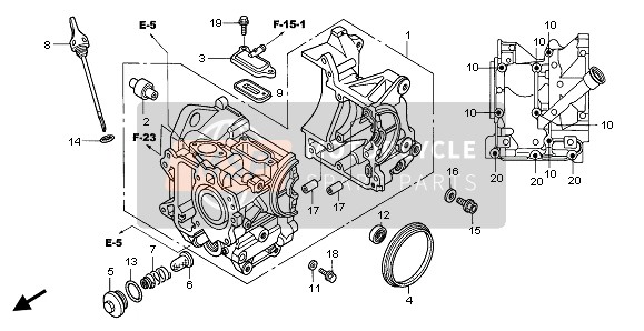 Honda NPS50 2006 CRANKCASE for a 2006 Honda NPS50